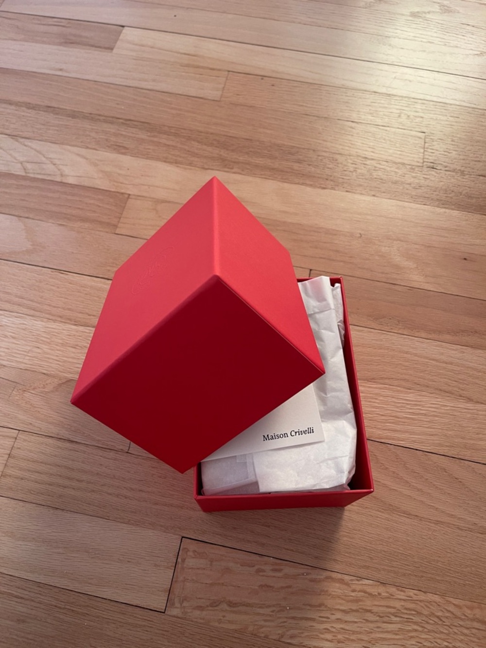 Maison Crivelli Merci Thank You Card Set in Red Box - Picture 3 of 4